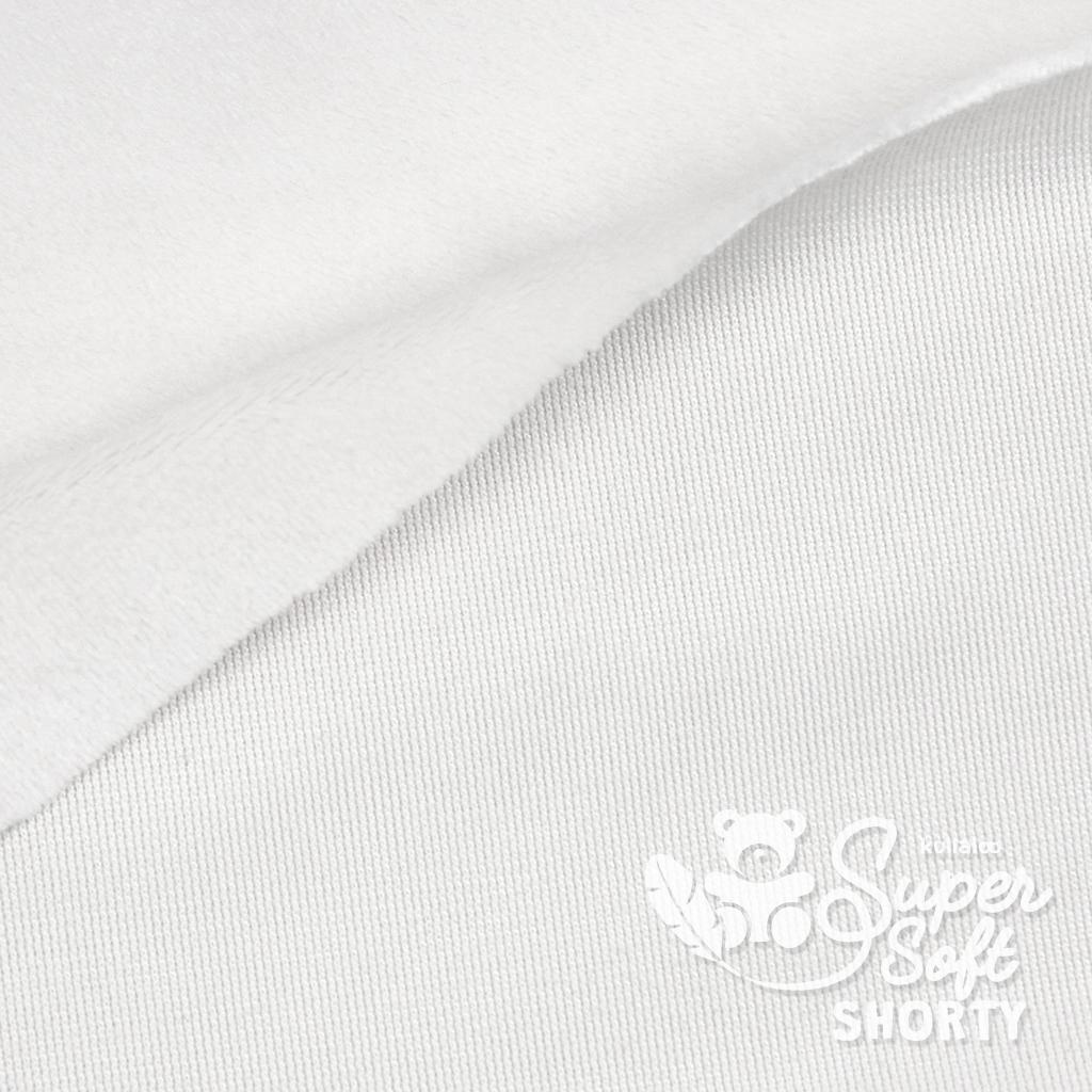 Plüschstoff Shorty uni 75x100cm weiß – Kullaloo